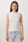 Açık Omuzlu Atletli Örme Bluz LACİVERT LAX0009