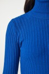 Balıkçı Yaka Fitilli Basic Kazak MAVİ LBV0029
