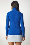 Balıkçı Yaka Fitilli Basic Kazak MAVİ LBV0029