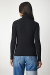 Balıkçı Yaka Fitilli Basic Kazak SİYAH LBV0029