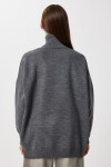 Balıkçı Yaka Oversize Triko Kazak GRİ LBV0011