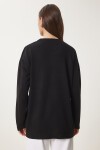Bisiklet Yaka Basic Kazak SİYAH LBV0035