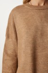 Bisiklet Yaka Oversize Triko Kazak BİSKÜVİ LBV0019