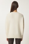 Bisiklet Yaka Oversize Triko Kazak KREM LBV0019
