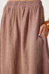 Cepli Kloş Müslin Etek SÜTLÜ KAHVE LBV0067