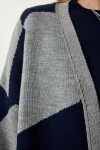 Desenli Kalın Hırka Ceket GRİ LACİVERT LBV0034