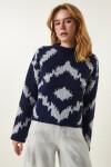 Desenli Triko Kazak LACİVERT LBV0016