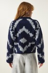 Desenli Triko Kazak LACİVERT LBV0016