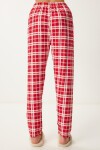 Desenli Yumuşak Dokulu Örme Pijama Altı KIRMIZI KEMİK LCE0002