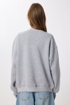 Fermuarlı Şardonlu Örme Sweatshirt GRİ MELANJ LAN0066