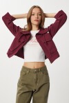 Kapaklı Cepli Gabardin Ceket - 1770 BORDO LAN0063