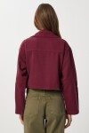 Kapaklı Cepli Gabardin Ceket - 1770 BORDO LAN0063