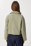 Kapaklı Cepli Gabardin Ceket - 1770 ZEYTİN YEŞİLİ LAN0063