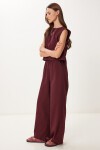 Keten Bluz Pantolon Takım BORDO HRV0001