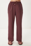 Keten Bluz Pantolon Takım MÜRDÜM HMC0001
