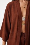 Örme Kimono Pantolon Takımı KAHVERENGİ LBY0001