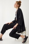 Örme Kimono Pantolon Takımı SİYAH LBY0001