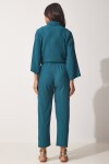 Örme Kimono Pantolon Takımı ZÜMRÜT YEŞİLİ LBY0001