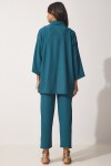 Örme Kimono Pantolon Takımı ZÜMRÜT YEŞİLİ LBY0001