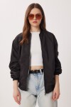 Oversize Mevsimlik Bomber Ceket SİYAH LAX0004