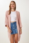 Oversize Uzun Cepli Triko Hırka PEMBE LAS0007