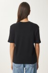 Pamuklu Basic Örme T-shirt SİYAH LAG0001