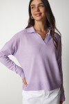 Polo Yaka Basic Kazak LİLA LBV0015