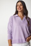 Polo Yaka Basic Kazak LİLA LBV0015