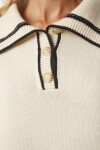 Polo Yaka Triko Kazak KREM LBV0031