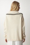 Polo Yaka Triko Kazak KREM LBV0031
