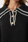 Polo Yaka Triko Kazak SİYAH LBV0031