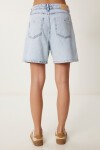 Şehir Boy Mom Fit Denim Şort AÇIK MAVİ LAC0001