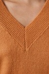 V Yaka Oversize Triko Kazak ŞEFTALİ LBV0013