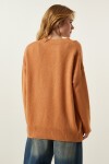 V Yaka Oversize Triko Kazak ŞEFTALİ LBV0013
