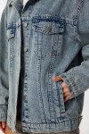 Yıkamalı Oversize Denim Ceket AÇIK MAVİ LAC0002