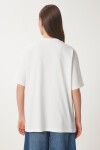 Ayıcık Armalı Pamuklu Oversize Örme T-shirt EKRU LCR0038