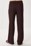 Geniş Paça Krinkıl Örme Pantolon KAHVERENGİ LCI0057