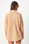 Oversize Basic Gömlek AÇIK BİSKÜVİ LDD0003