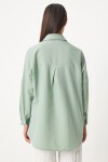 Oversize Basic Gömlek AÇIK ÇAĞLA YEŞİLİ LDD0003