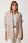 Oversize Basic Gömlek BİSKÜVİ LDD0003