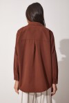 Oversize Basic Gömlek KAKAO LDD0003