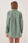 Oversize Basic Gömlek KOYU ÇAĞLA YEŞİLİ LDD0003