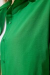 Oversize Basic Gömlek KOYU YEŞİL LDD0003
