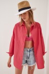 Oversize Basic Gömlek NAR ÇİÇEĞİ LDD0003