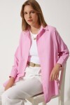 Oversize Basic Gömlek PEMBE LDD0003