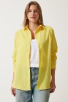 Oversize Basic Gömlek SARI LDD0003