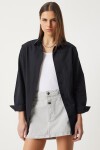 Oversize Basic Gömlek SİYAH LDD0003