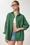 Oversize Basic Gömlek ZÜMRÜT YEŞİLİ LDD0003