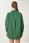 Oversize Basic Gömlek ZÜMRÜT YEŞİLİ LDD0003