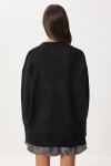 Oversize V Yaka Yumuşak Triko Kazak SİYAH LCI0056